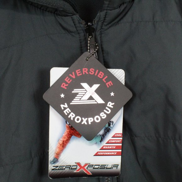 NWT ZeroXposur Men's Steel Polar Fleece Lightweight Comfort Reversible Jacket XL - Picture 8 of 12